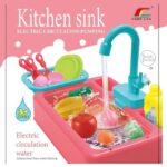 Kitchen Set & Sink Dishwasher Basin Vegetables Toy Set Kids Pretend Toys Blue| Green|Orange - Image 4