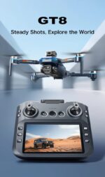 New GT8 Tripple Camera Drone High Quality Brushless Motor Drone With High Quality Realistic Obstacle Avoidance - Image 2