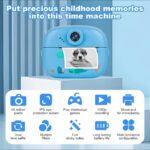 Smart Digital Dual Lens instant Print camera For kids 1080 P Vedio Recorder & Selfie Camera With Tharmal Printer Camera 2.4" IPS Screen Mini Portable Camera With Games Best Gift For Gift For Both Girls And Boys ! Children Digital Camera Toys For Kids - Image 5