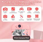 Smart Digital Dual Lens instant Print camera For kids 1080 P Vedio Recorder & Selfie Camera With Tharmal Printer Camera 2.4" IPS Screen Mini Portable Camera With Games Best Gift For Gift For Both Girls And Boys ! Children Digital Camera Toys For Kids - Image 7