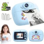Smart Digital Dual Lens instant Print camera For kids 1080 P Vedio Recorder & Selfie Camera With Tharmal Printer Camera 2.4" IPS Screen Mini Portable Camera With Games Best Gift For Gift For Both Girls And Boys ! Children Digital Camera Toys For Kids - Image 3