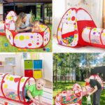 New 3 in 1 Tunnel Tent House Large Size Tent House With 50 Free Shiny Balls Indoor & Outdoor Play House High Quality Parashoot Fabric Material
