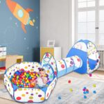New 3 in 1 Tunnel Tent House Large Size Tent House With 50 Free Shiny Balls Indoor & Outdoor Play House High Quality Parashoot Fabric Material - Image 14