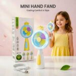Rechargeable Portable LED Lighting Hand Fan - Image 3